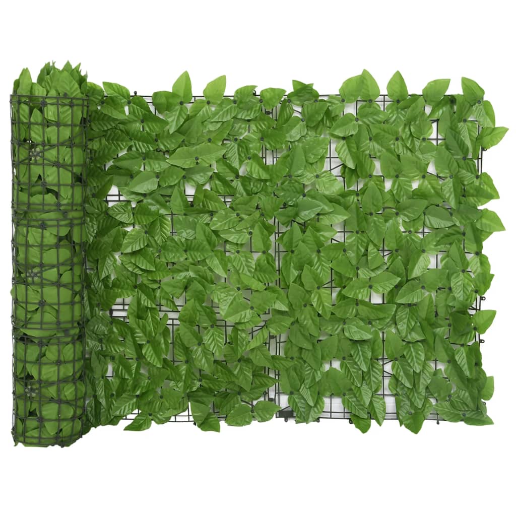 vidaXL Balkono pertvara, 500x75cm, su žaliais lapais