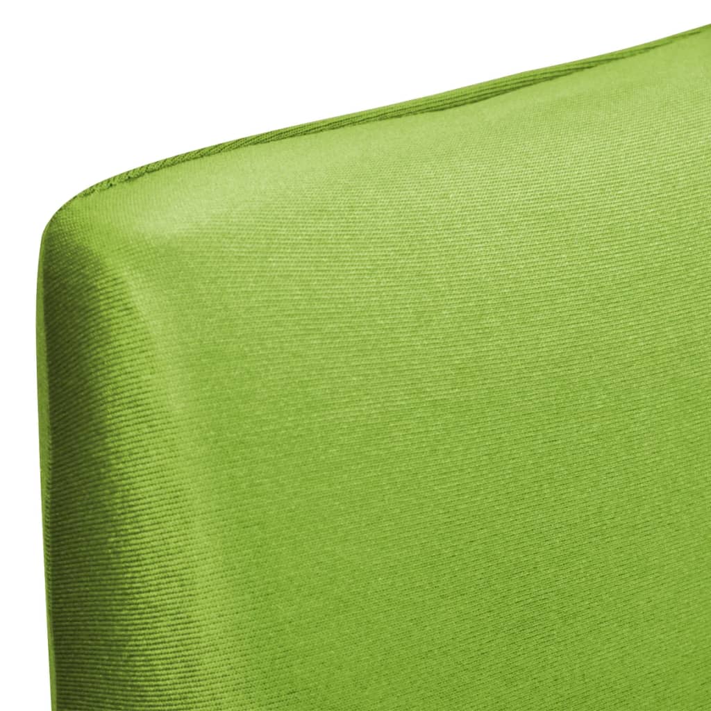 vidaXL Tiesūs įtempiami kėdžių užvalkalai, 4vnt., žalios spalvos