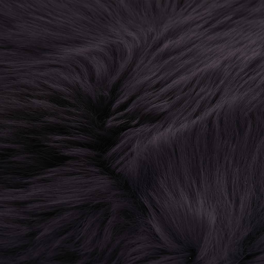 vidaXL Kėdžių pagalvėlės, 2vnt., tamsiai pilkos, 40x40cm, avies kailis