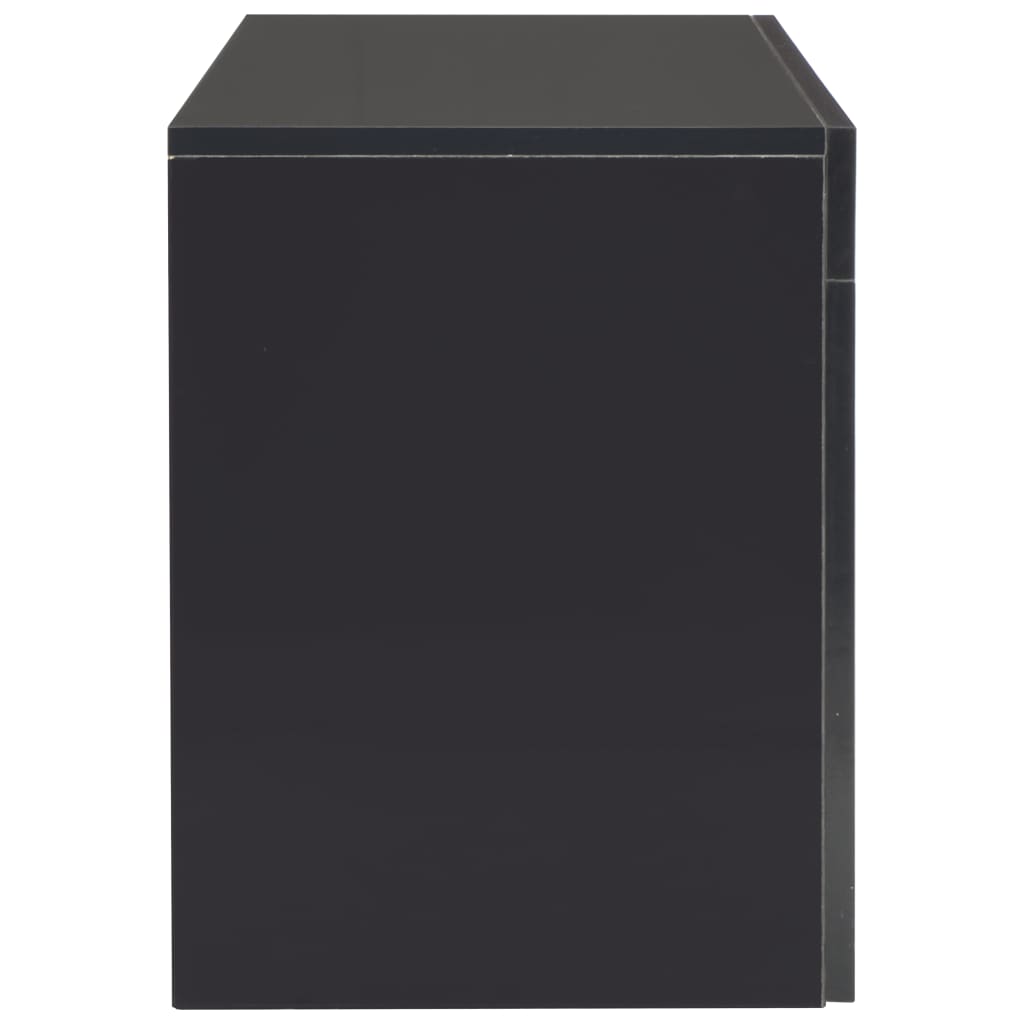vidaXL TV spintelė su LED, juodos spalvos, 130x35x45 cm, labai blizgi