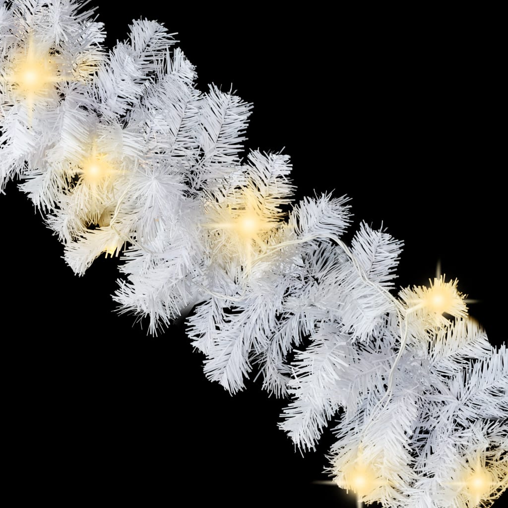 vidaXL Kalėdinė girlianda su LED lemputėmis, balta, 10m