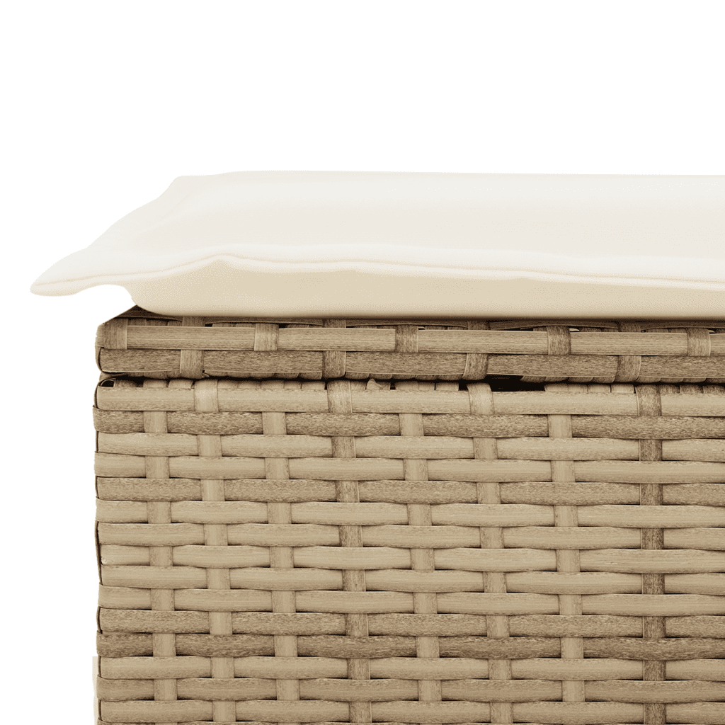 vidaXL Sofos komplektas su pagalvėlėmis, 6 dalių, smėlio, poliratanas