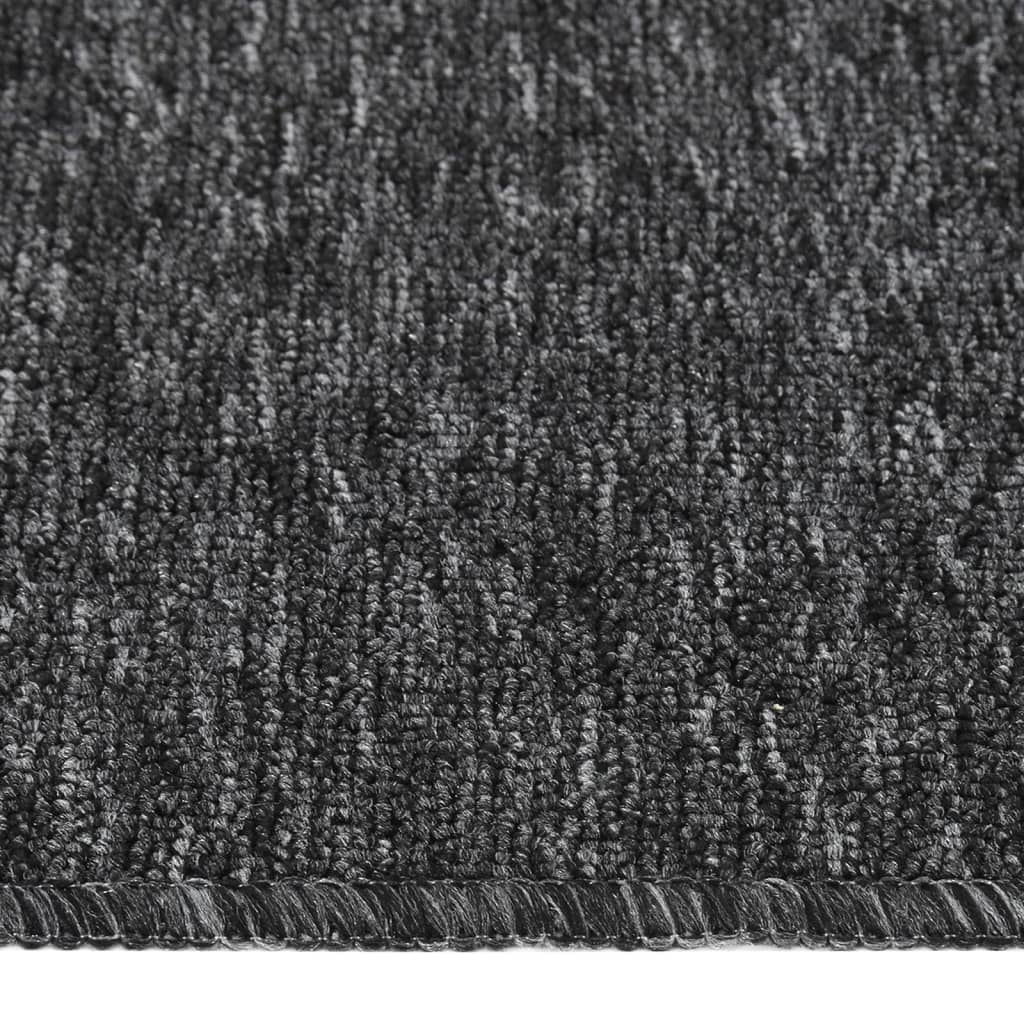 vidaXL Neslystantys laiptų kilimėliai, 15vnt., antracito, 60x25cm