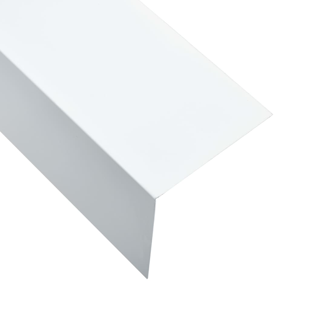 vidaXL Kampiniai profiliai, 5vnt., balti, 100x100mm, aliuminis