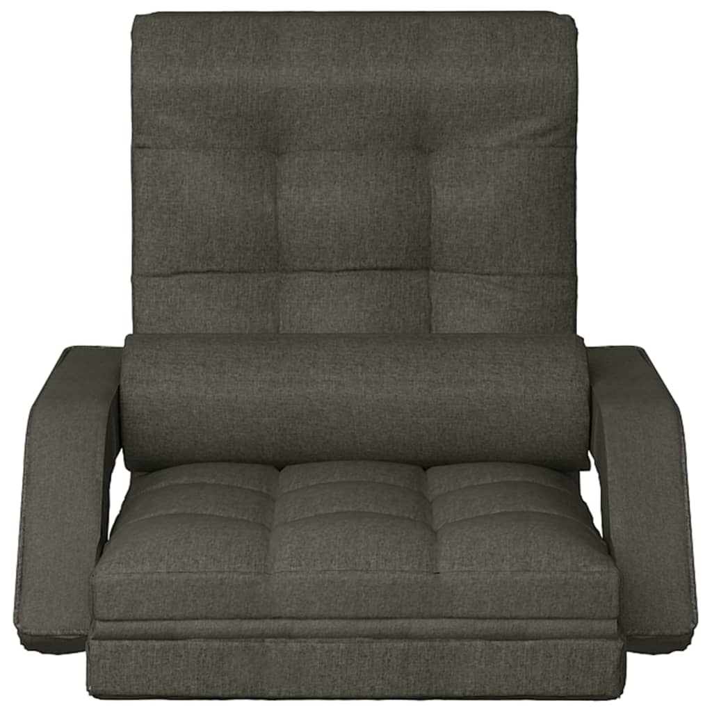 vidaXL Čiužinukas-kėdė su miegojimo funkcija, tamsiai pilkas, audinys
