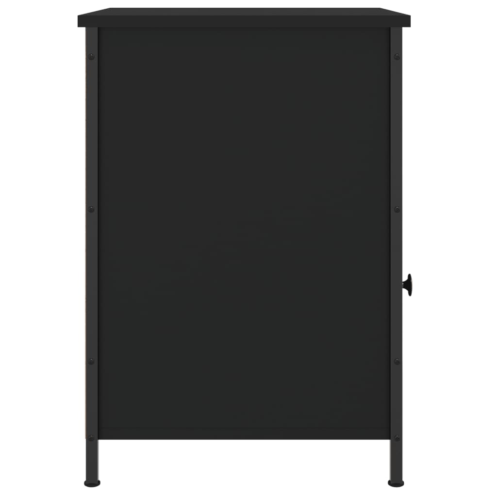 vidaXL Naktinė spintelė, juodos spalvos, 40x42x60cm, apdirbta mediena