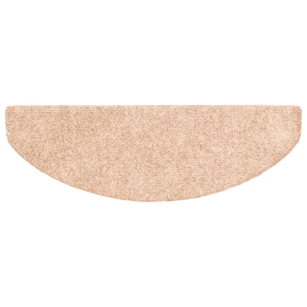 vidaXL Lipnūs laiptų kilimėliai, 10vnt., rudos spalvos, 65x21x4cm