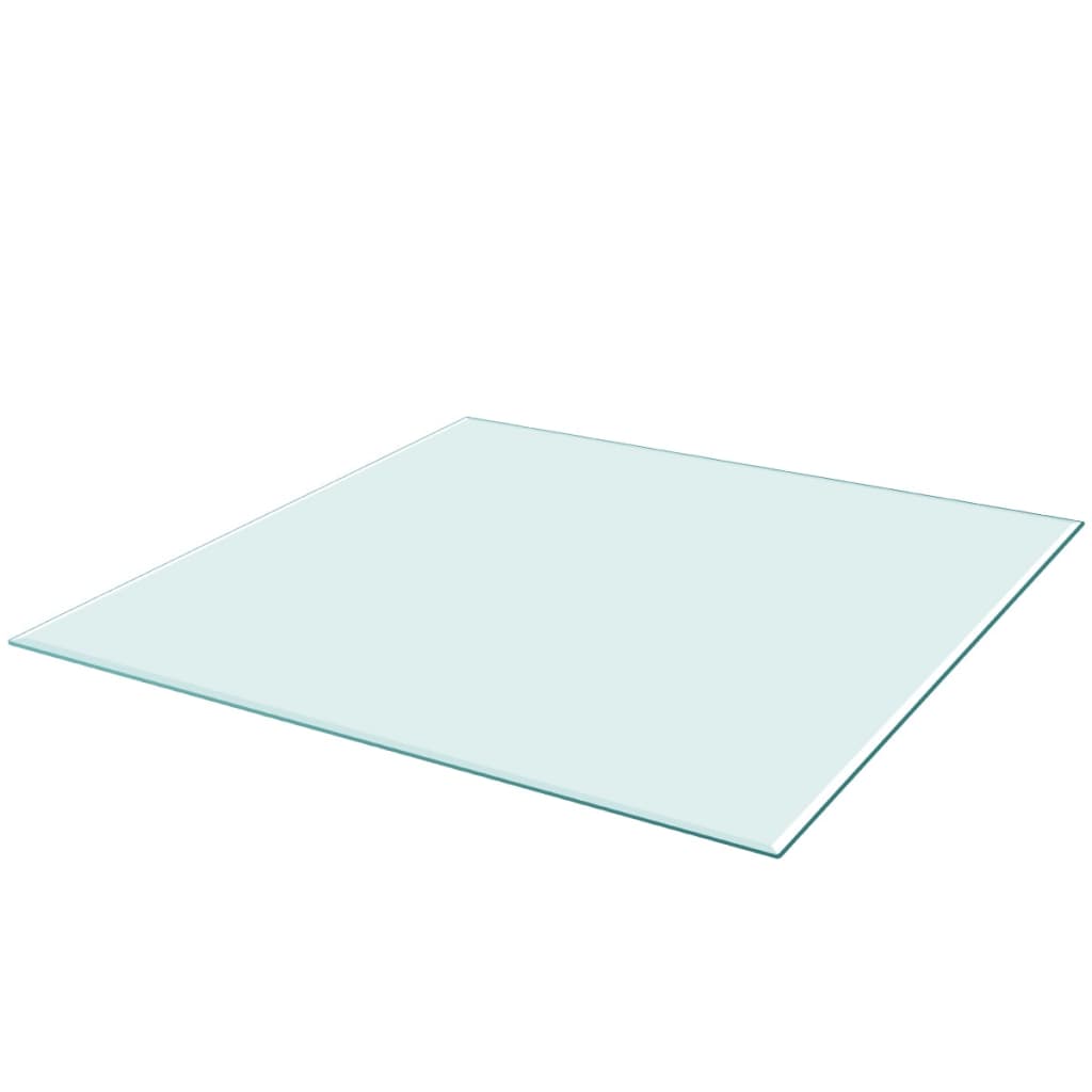 vidaXL Stalviršis, grūdintas stiklas, kvadrato forma, 800x800 mm