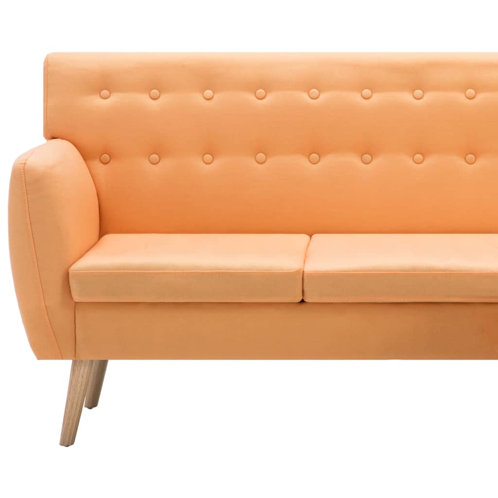vidaXL L-formos sofa, aud. apmušal., 171,5x138x81,5cm, oranžinė