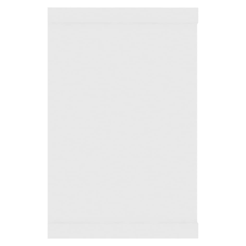vidaXL Sieninės lentynos, 4vnt., baltos, 60x15x23cm, MDP, kubo formos