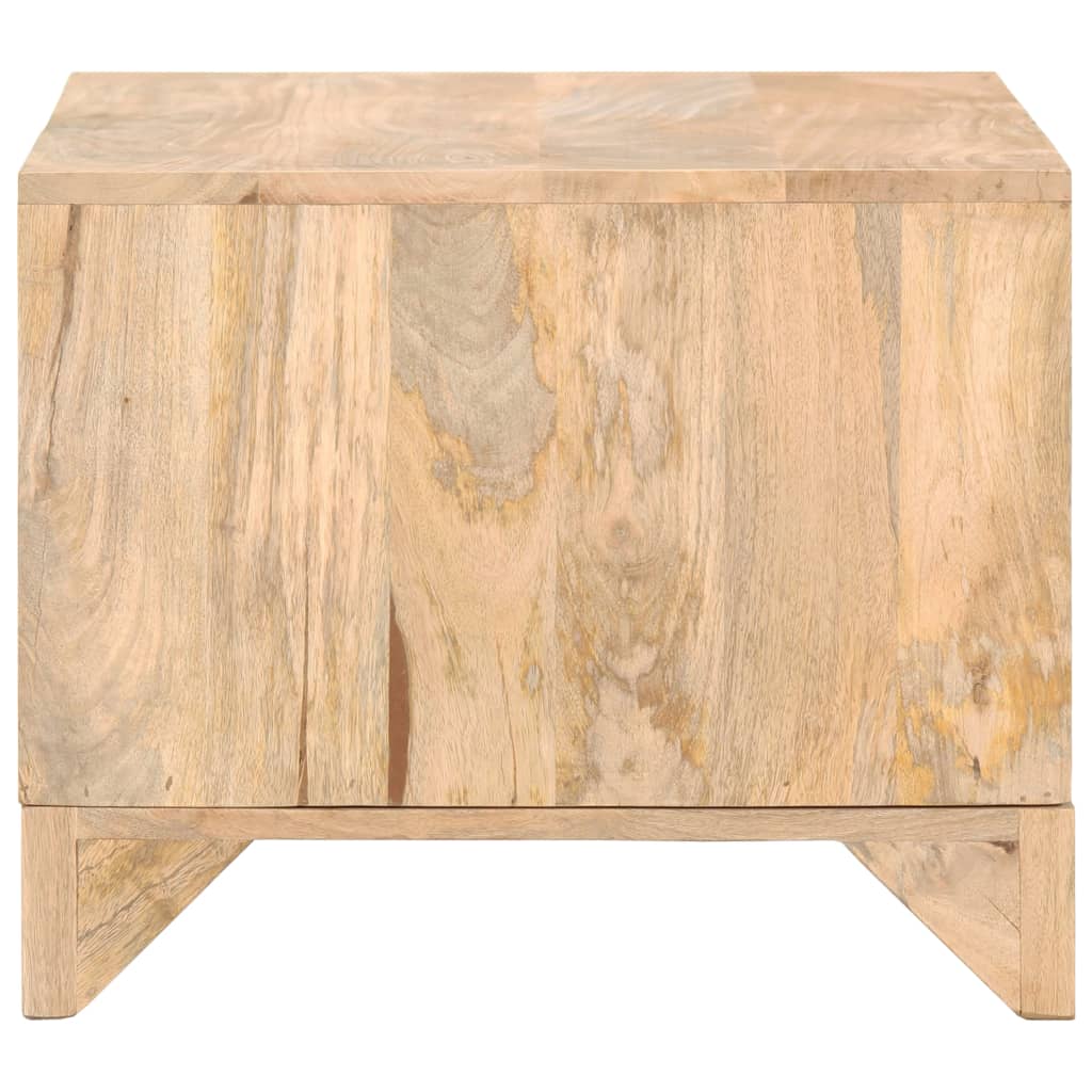 vidaXL Kavos staliukas, 90x50x40cm, mango medienos masyvas ir nendrės