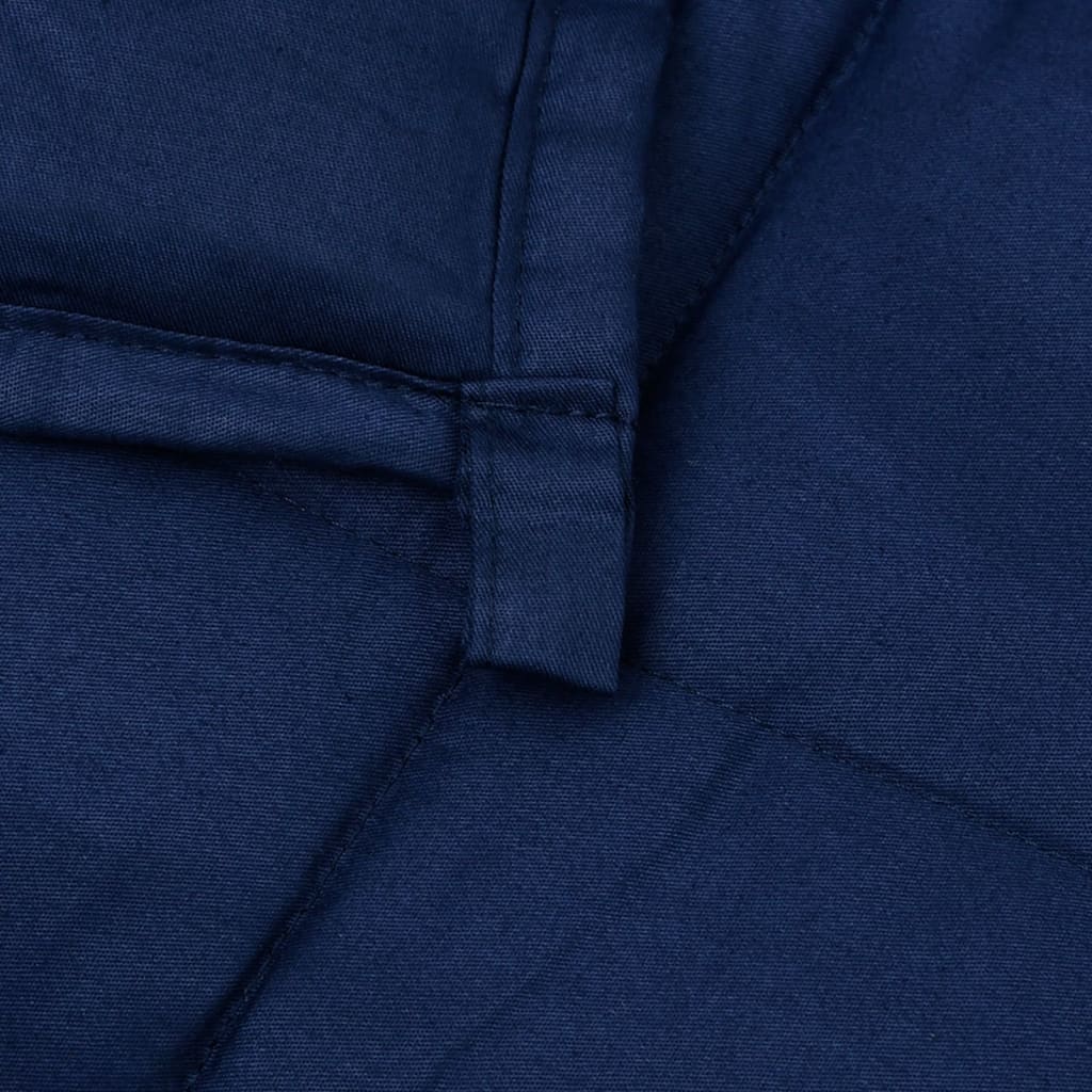 vidaXL Sunki antklodė, mėlynos spalvos, 150x200cm, audinys, 11kg