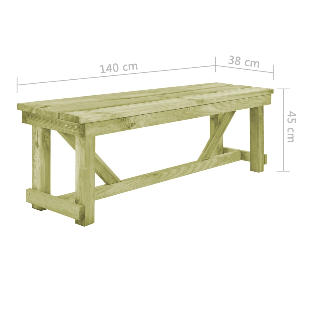 vidaXL Alaus stalas su 2 suoliukais, mediena