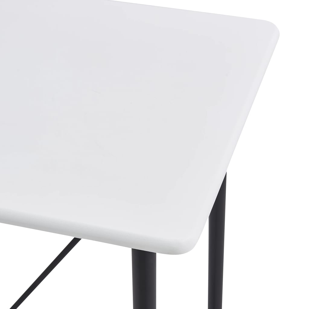 vidaXL Baro baldų komplektas, 5 dalių, baltos spalvos, plastikas