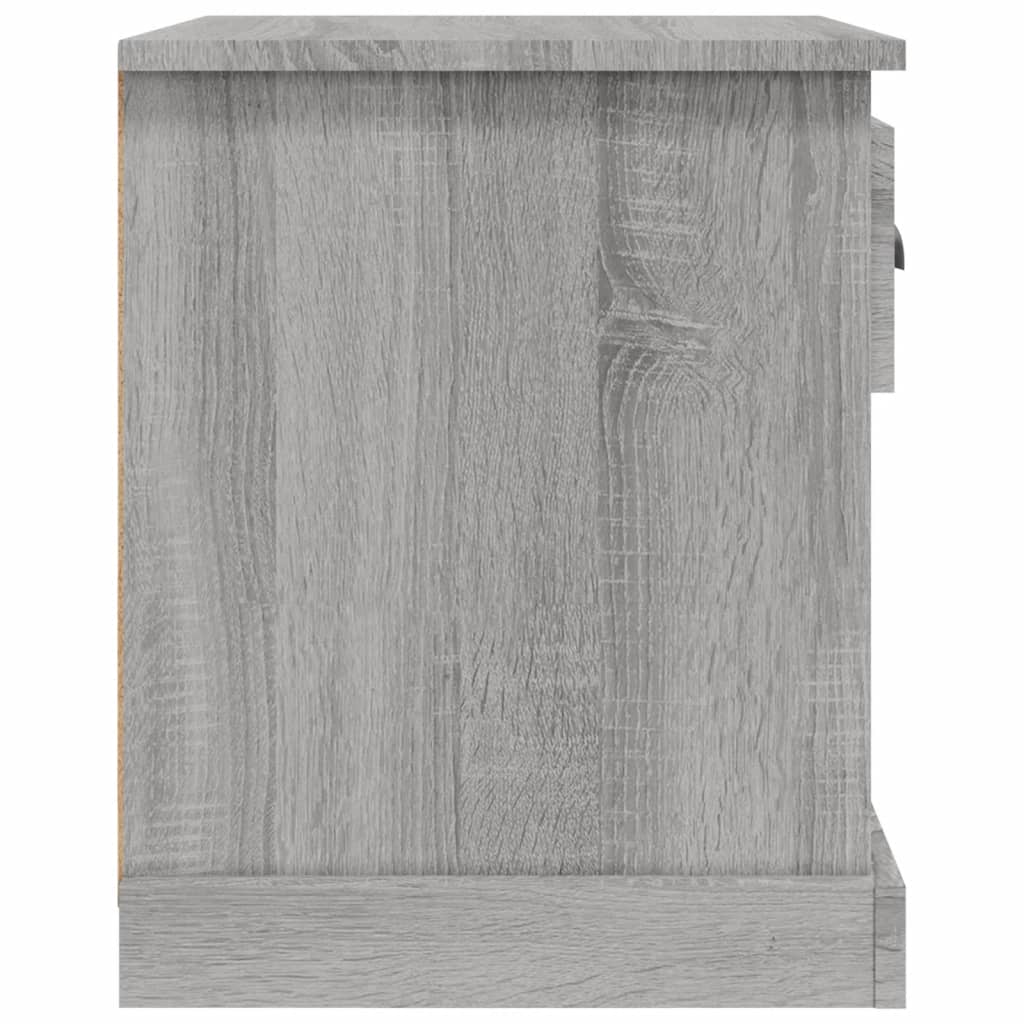 vidaXL Naktinės spintelės, 2vnt., pilkos ąžuolo, 39x39x47,5cm, mediena