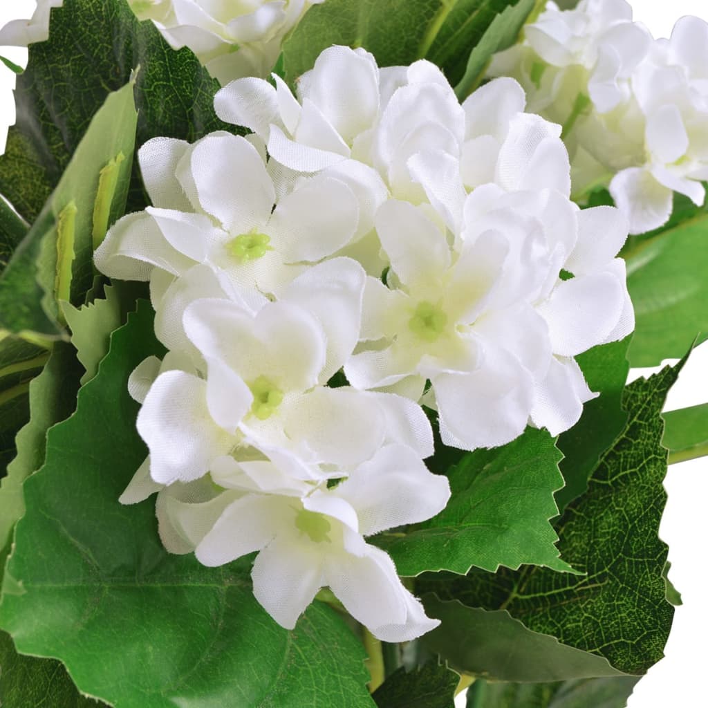 vidaXL Dirbtinė hortenzija su vazonu, 60 cm, balta
