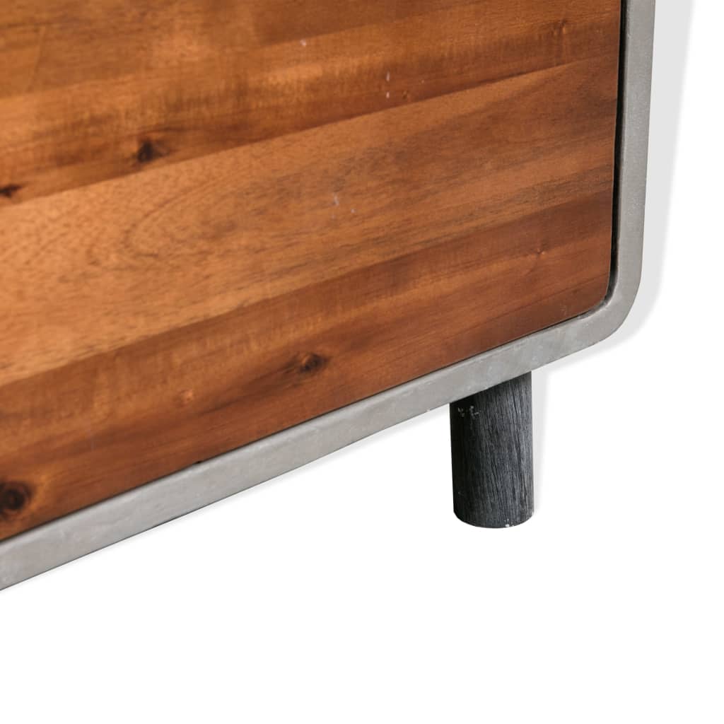 vidaXL Naktinis staliukas, betonas, akacijos mediena, 40x30x50cm