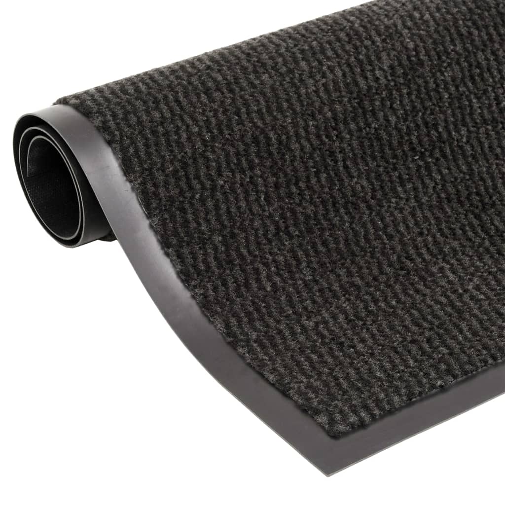 vidaXL Durų kilimėlis, juodos spalvos, 60x180cm, kuokštuotas
