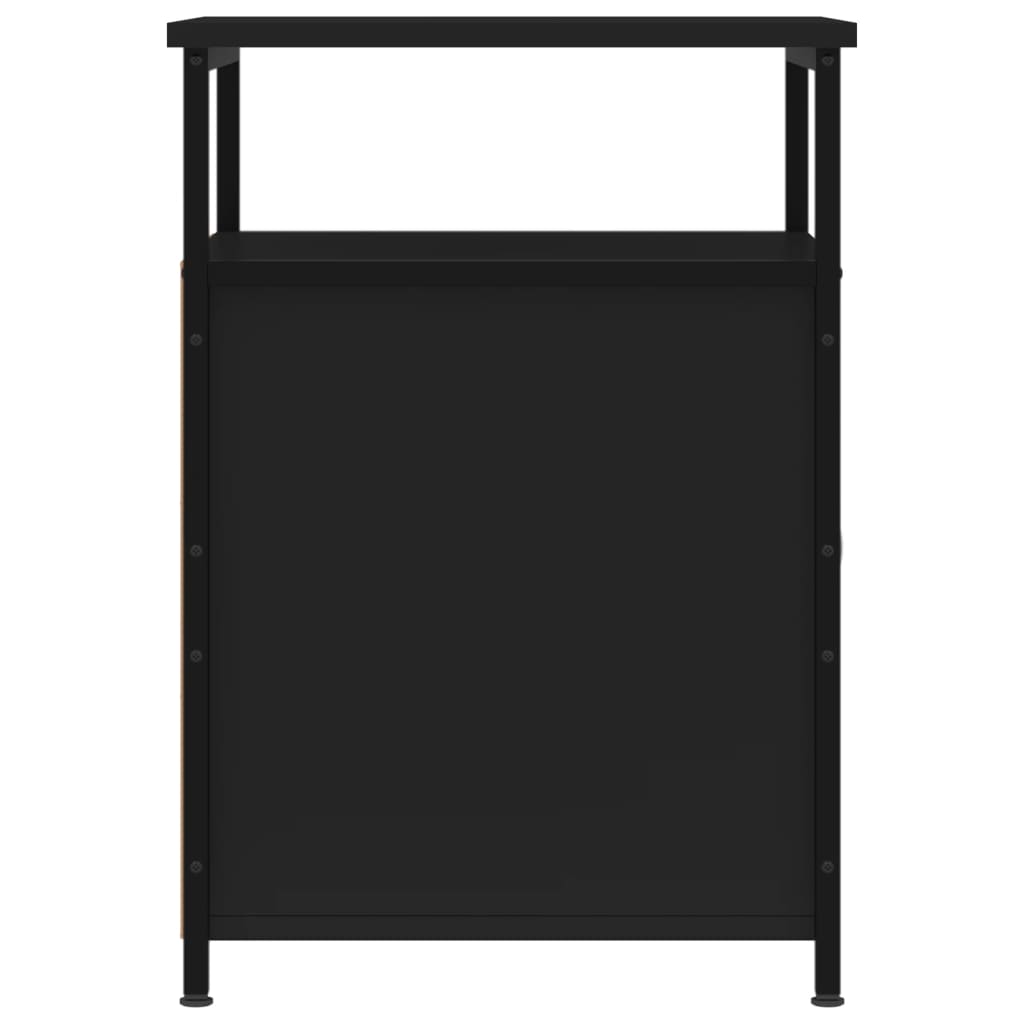 vidaXL Naktinė spintelė, juodos spalvos, 40x42x60cm, apdirbta mediena