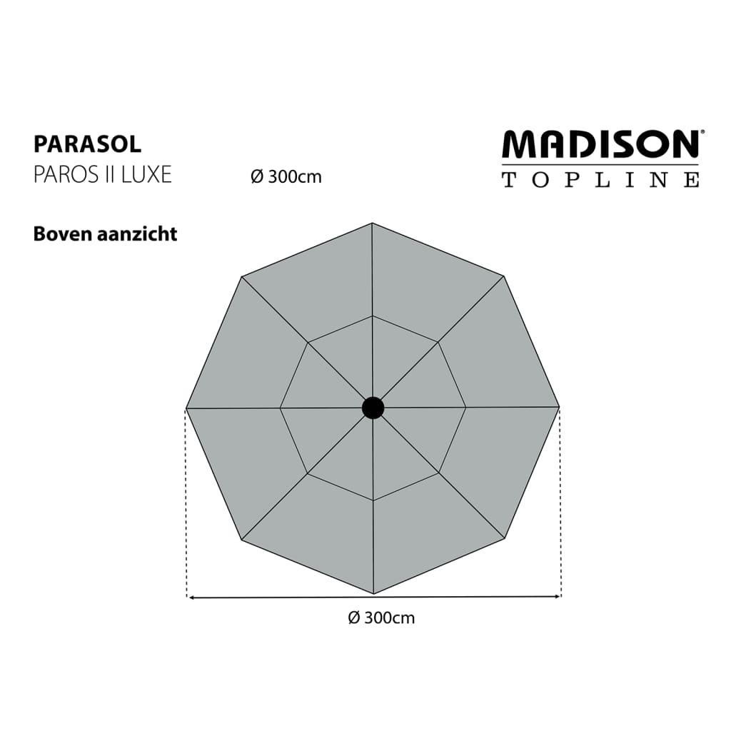 Madison Skėtis nuo saulės Paros II Luxe, smėlio spalvos, 300cm