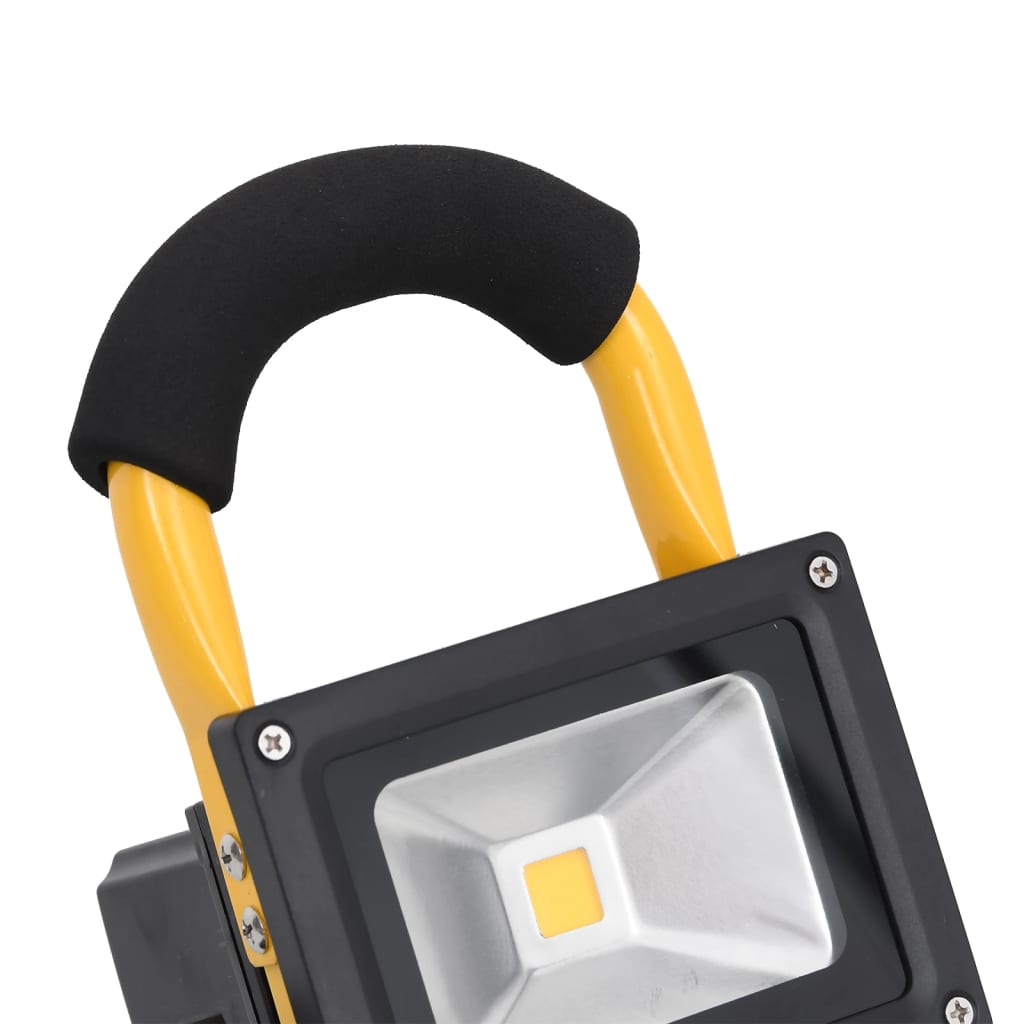 vidaXL Įkraunamas LED šviestuvas su rankena, šiltas baltas, 10W