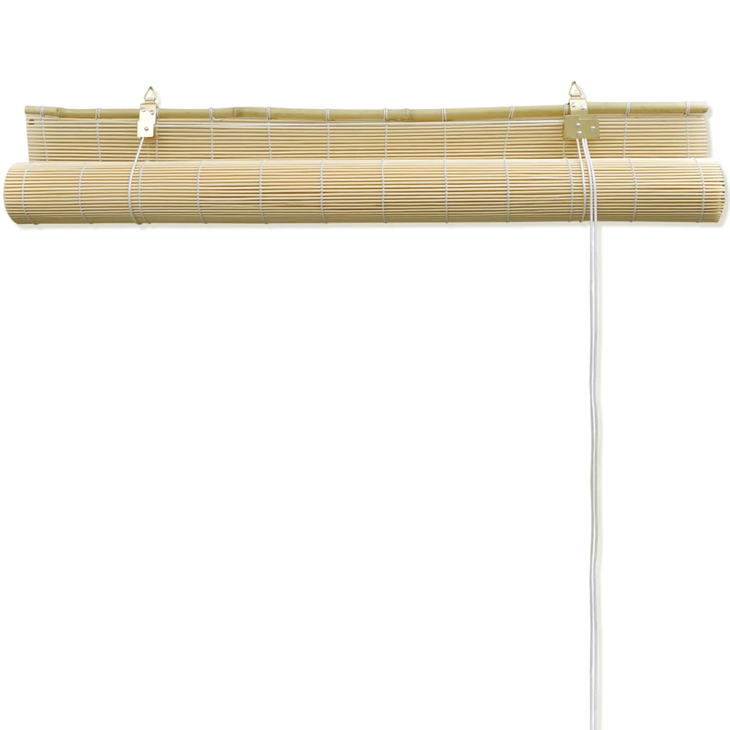 vidaXL Roletas, natūralios spalvos, 140x220cm, bambukas