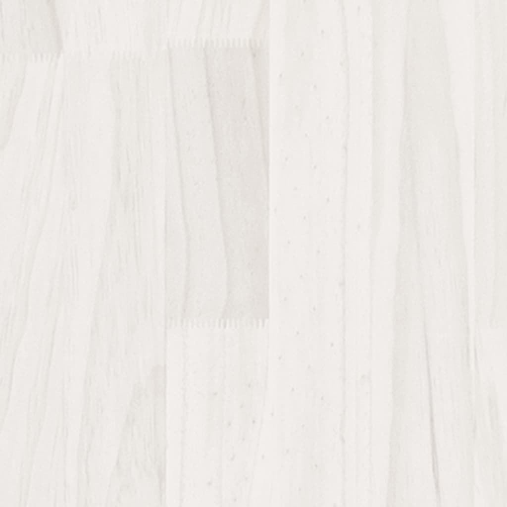 vidaXL Sodo lovelis, baltas, 40x40x40 cm, pušies medienos masyvas