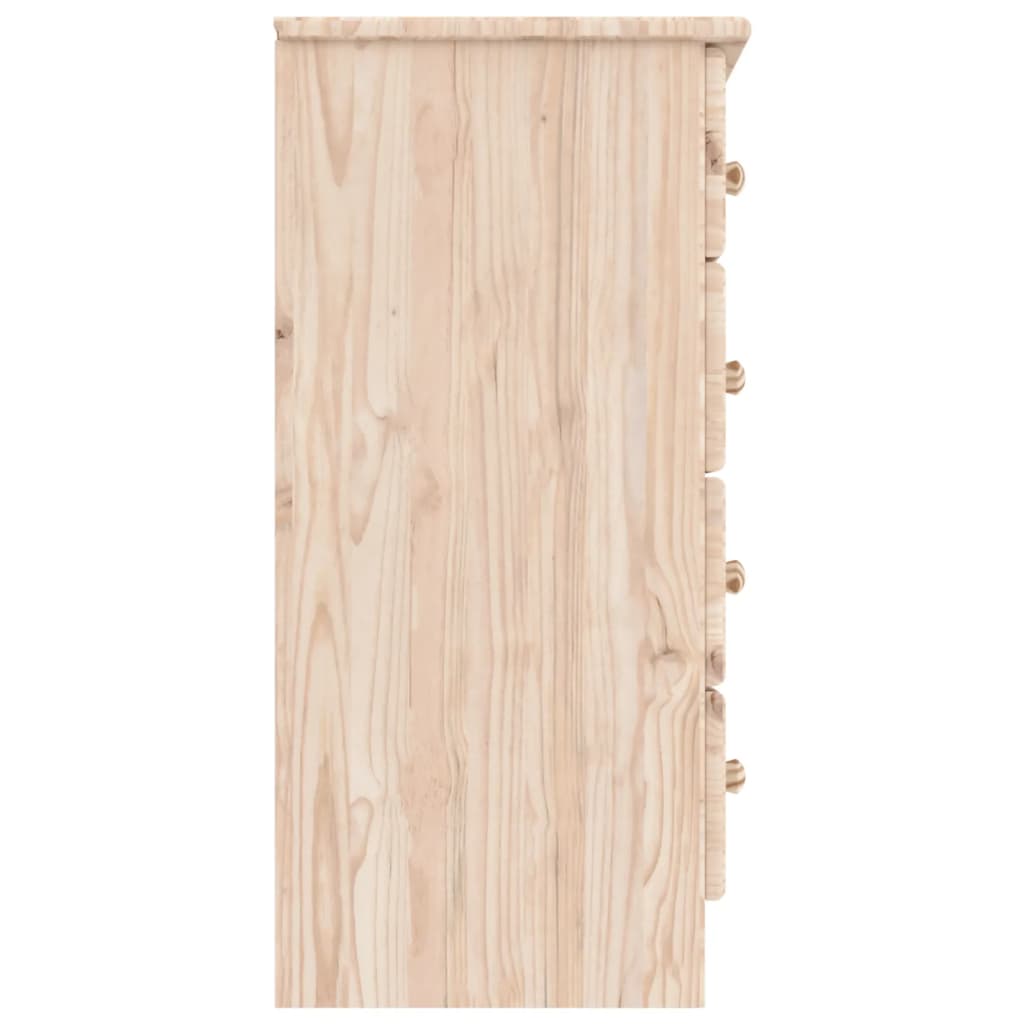 vidaXL Komoda su stalčiais ALTA, 77x35x73cm, pušies medienos masyvas