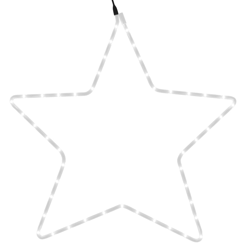 vidaXL Kalėdinė dekoracija žvaigždė su 48 šiltomis baltomis LED, 56cm