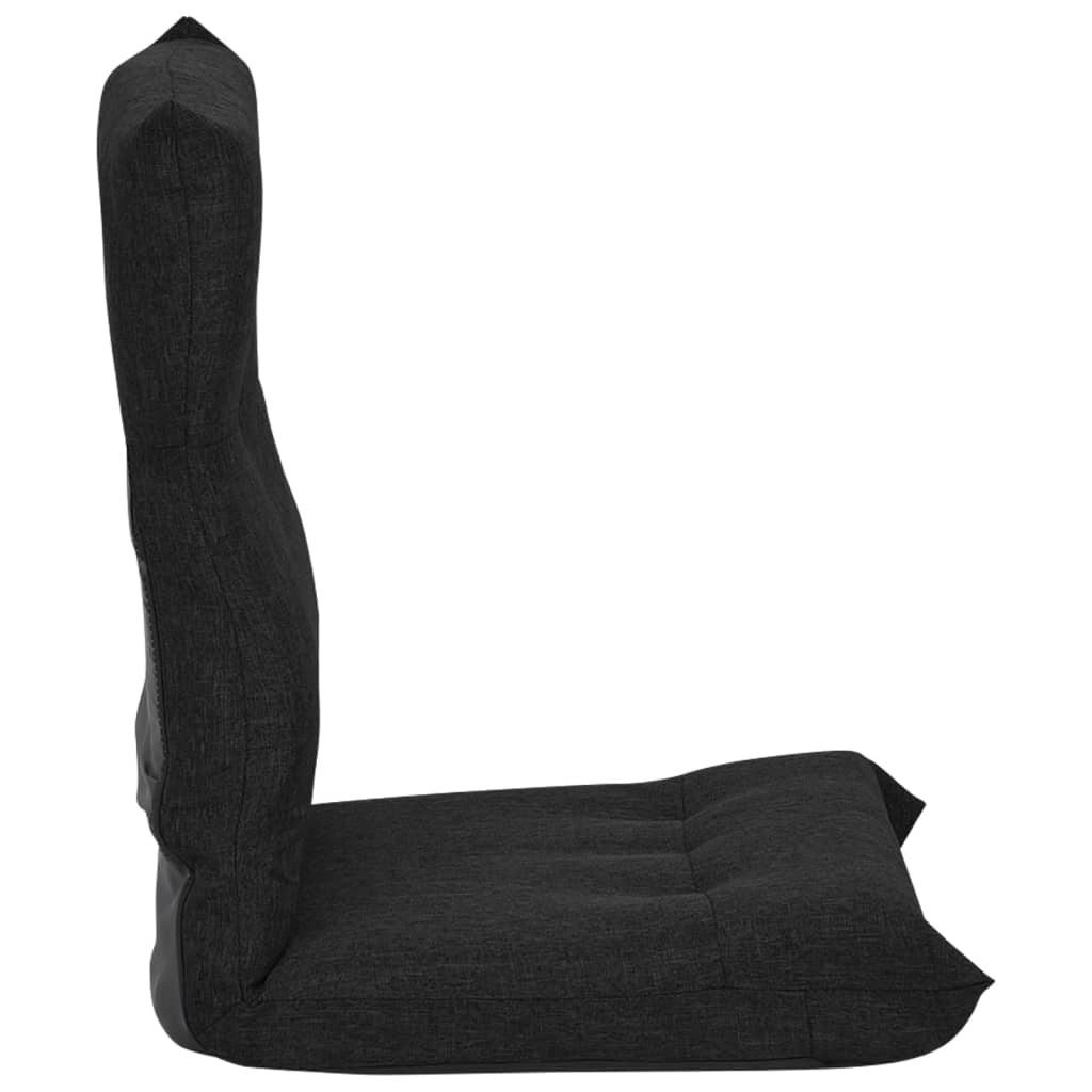 vidaXL Sulankstomas čiužinukas-kėdė, juodos spalvos, audinys