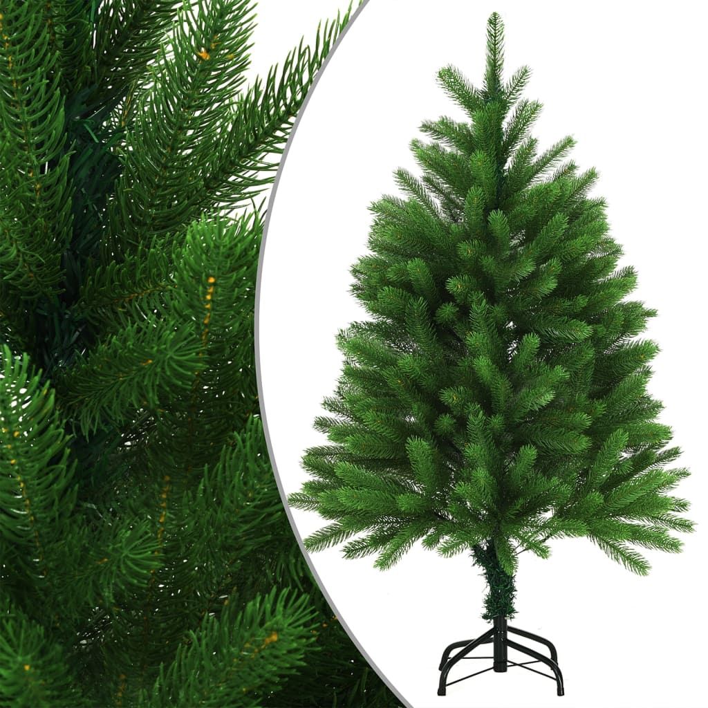 vidaXL Dirbtinė apšviesta Kalėdų eglutė su žaisliukais, žalia, 120cm