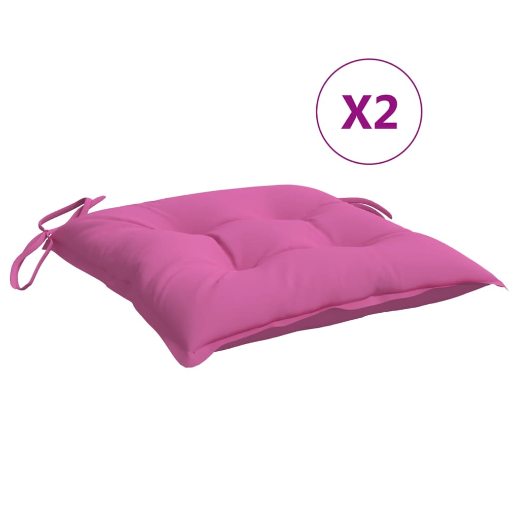 vidaXL Kėdės pagalvėlės, 6vnt., rožinės, 50x50x7cm, oksfordo audinys