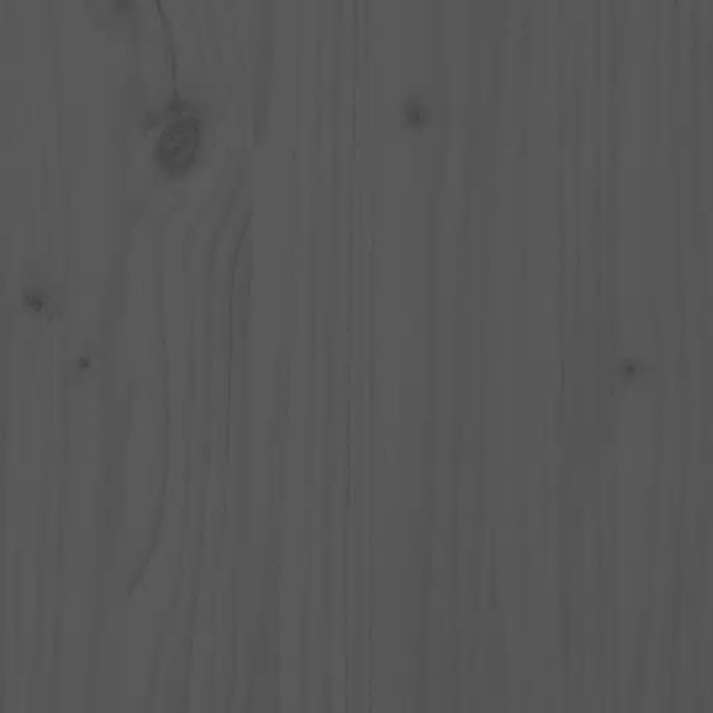 vidaXL Lovos rėmas, pilkos spalvos, 200x200cm, pušies medienos masyvas