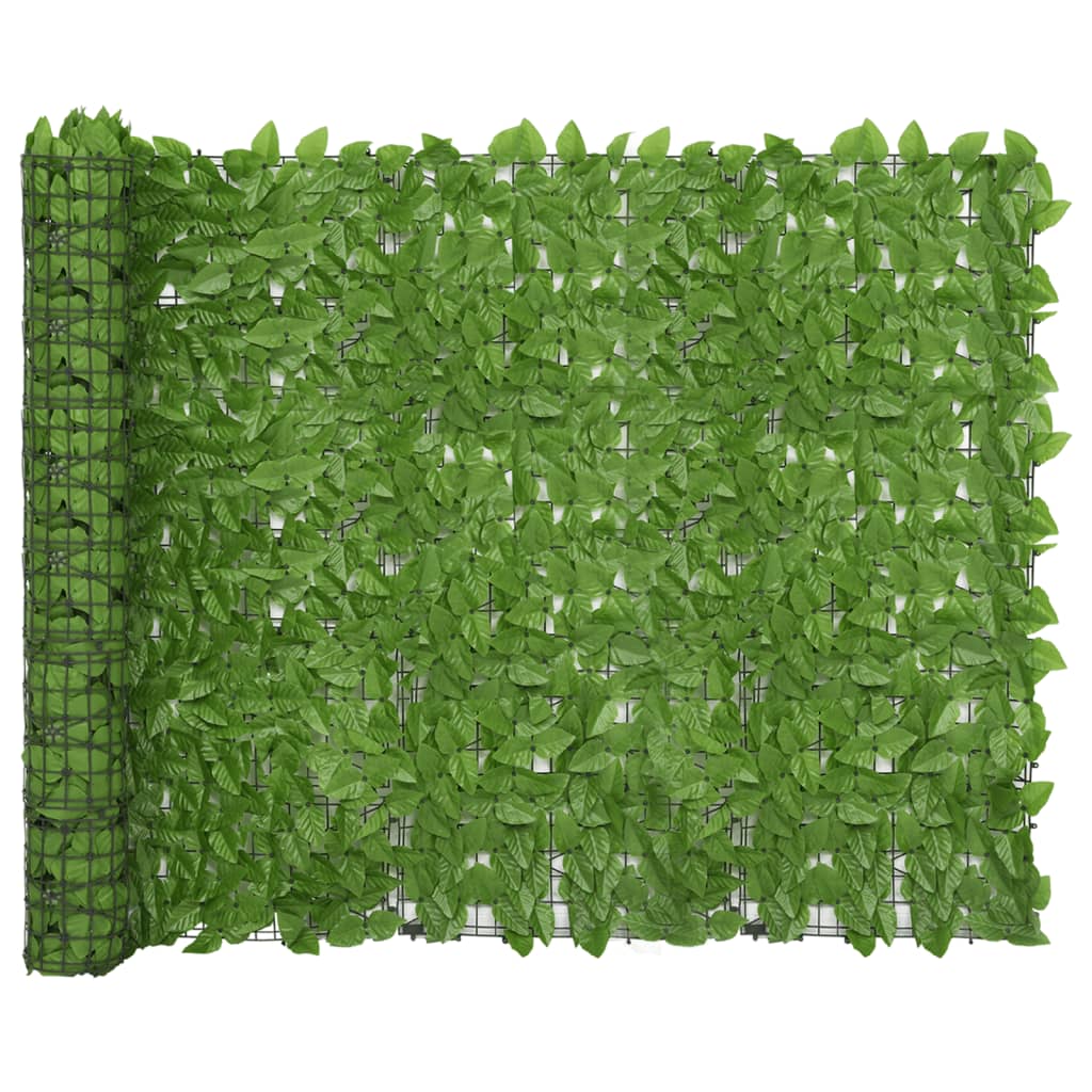 vidaXL Balkono pertvara, 400x150cm, su žaliais lapais