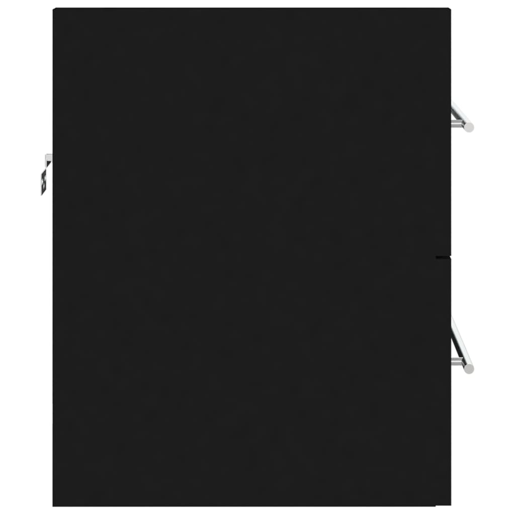 vidaXL Spintelė praustuvui, juodos spalvos, 60x38,5x48cm, MDP