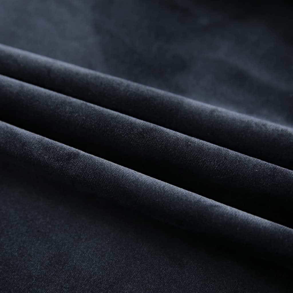 vidaXL Naktinė užuolaida su kabliukais, juoda, 290x245cm, aksomas