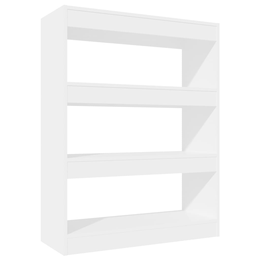 vidaXL Spintelė knygoms/kambario pertvara, balta, 80x30x103cm, mediena