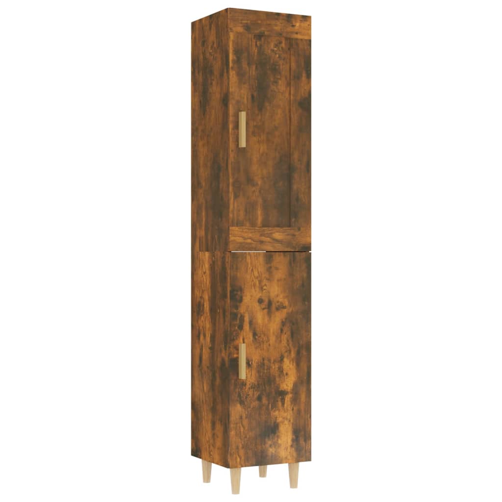 vidaXL Komoda, dūminio ąžuolo spalvos, 35x34x180cm, apdirbta mediena