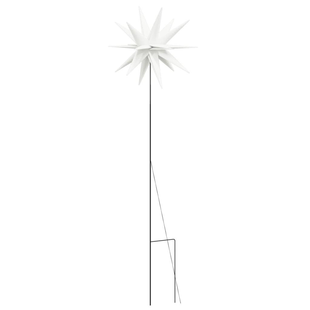 vidaXL Kalėdinis šviestuvas su kuoliuku ir LED, baltas, 57cm