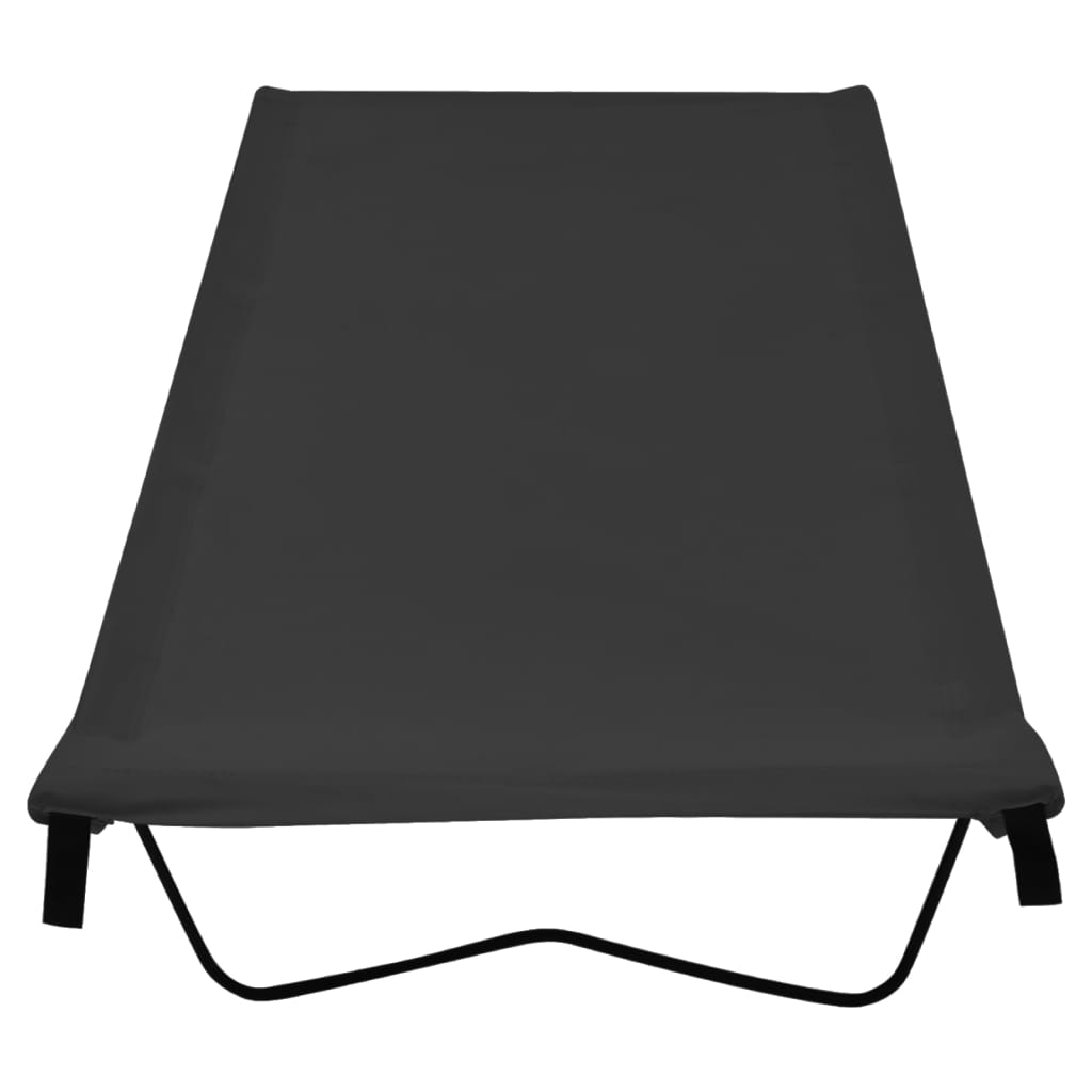 vidaXL Stovyklavimo gultas, juodas, 180x60x19cm, audinys ir plienas
