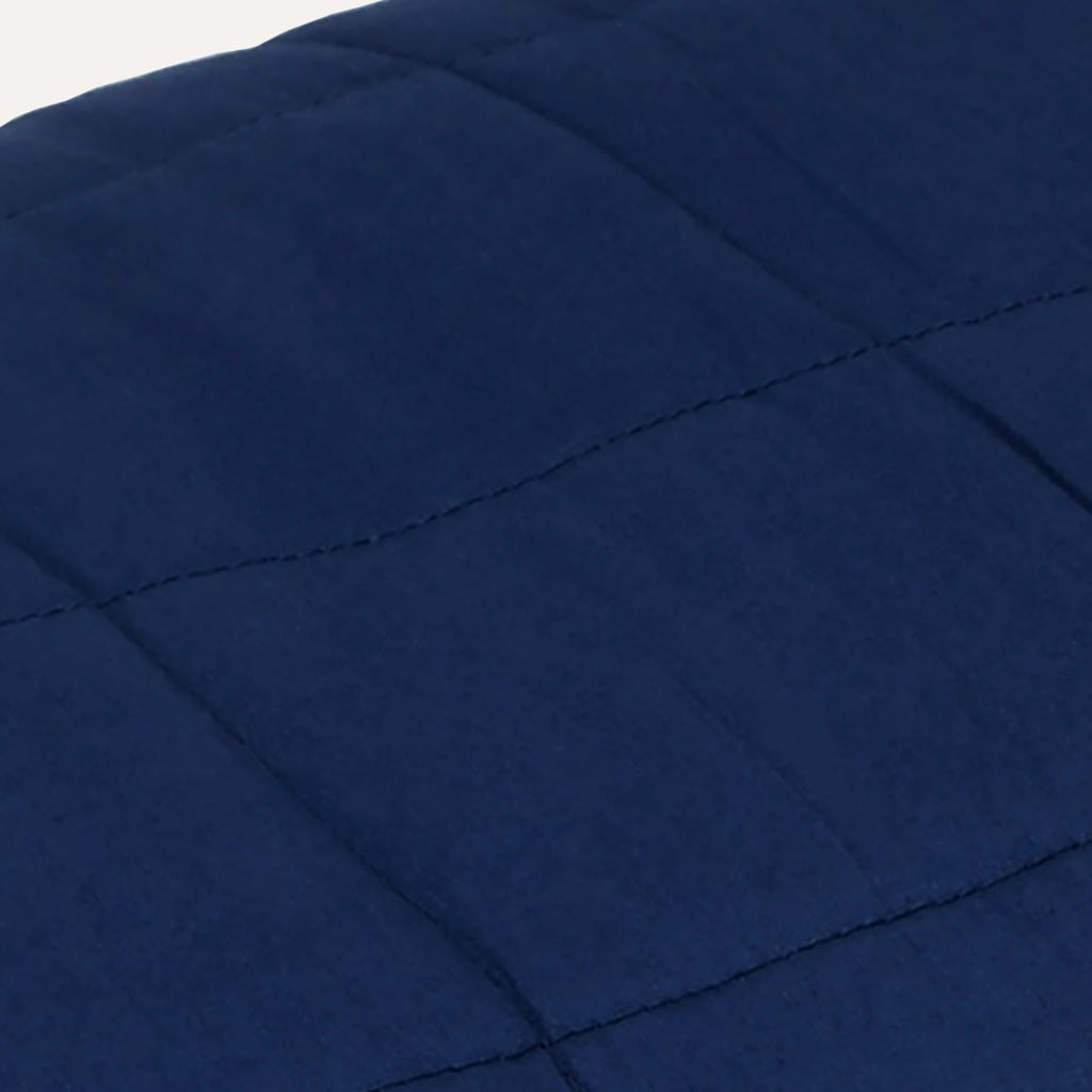 vidaXL Sunki antklodė, mėlynos spalvos, 122x183cm, audinys, 5kg
