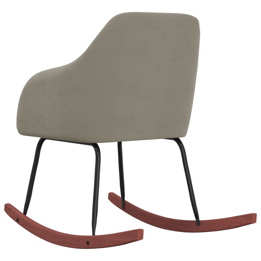 vidaXL Supama kėdė, šviesiai pilkos spalvos, aksomas