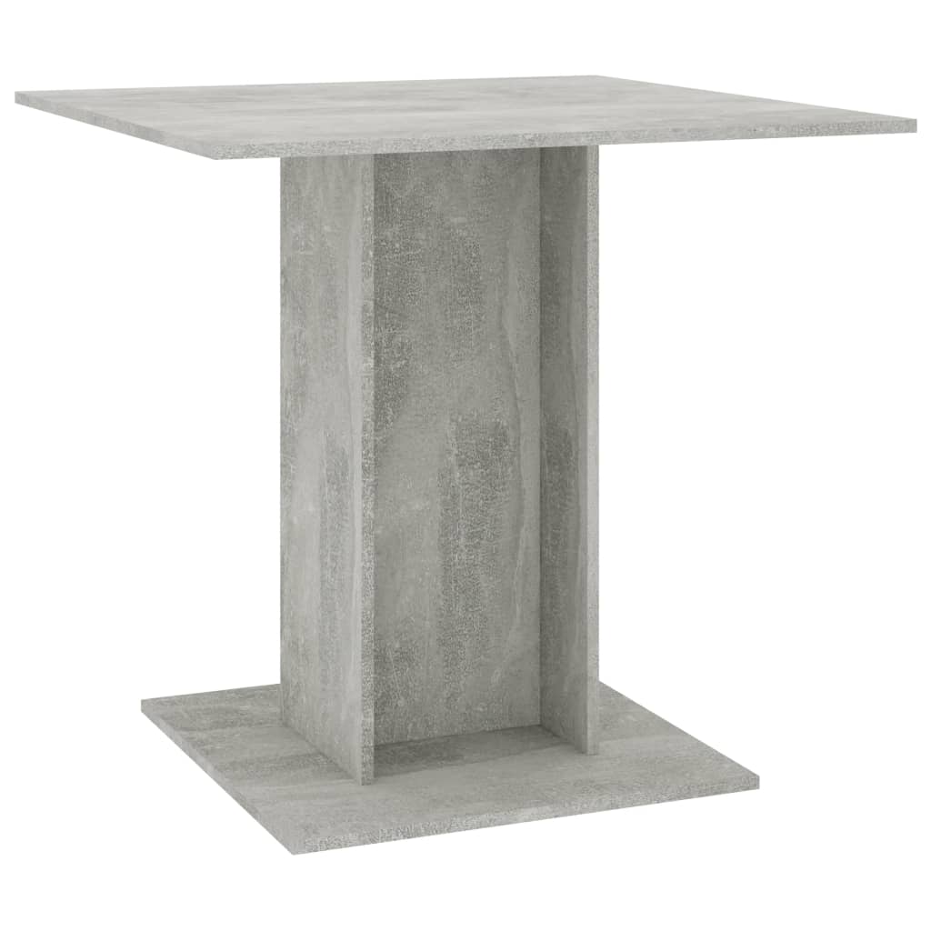 vidaXL Valgomojo stalas, betono pilkas, 80x80x75 cm, apdirbta mediena