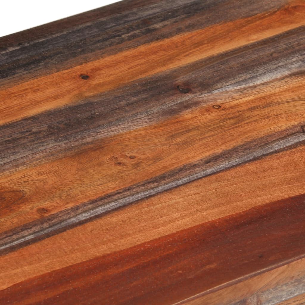 vidaXL Suoliukas su atlošu, pilkas, 160cm, akacijos medienos masyvas