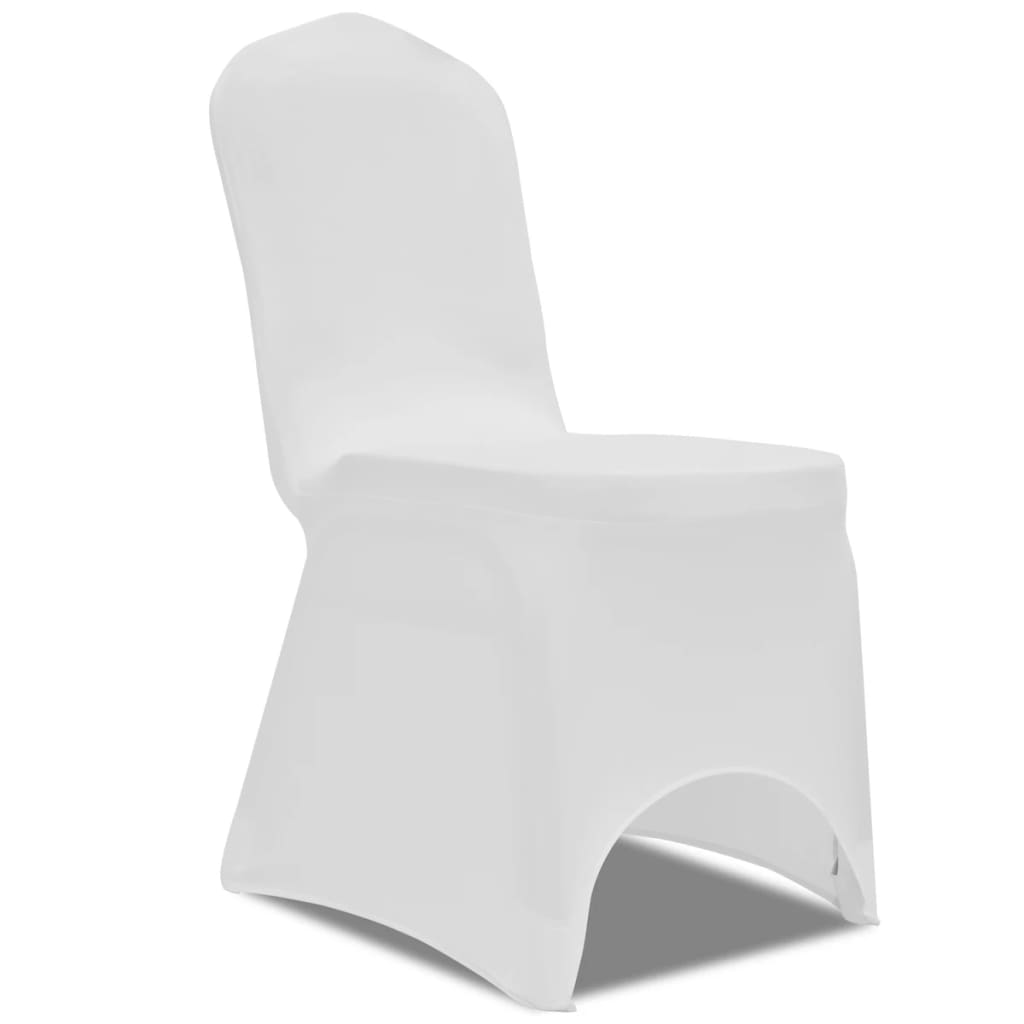 vidaXL Kėdžių užvalkalai, 30vnt., baltos spalvos, įtempiami (5x241197)