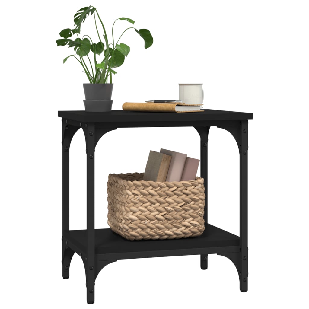 vidaXL Šoninis staliukas, juodos spalvos, 40x30x42cm, apdirbta mediena