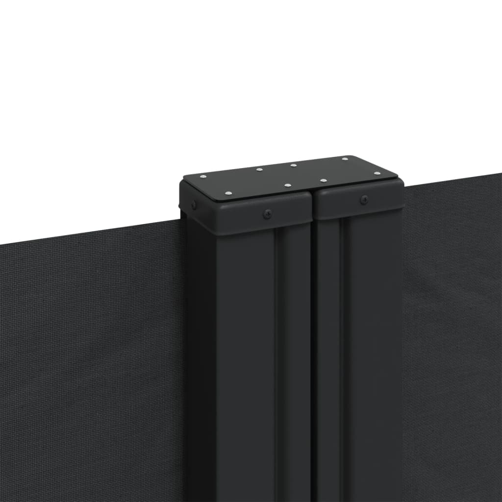 vidaXL Ištraukiama šoninė pertvara, juodos spalvos, 100x1000cm