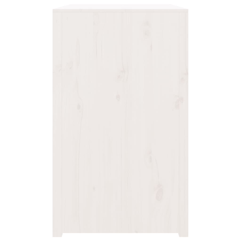 vidaXL Lauko virtuvės spintelė, balta, 106x55x92cm, pušies masyvas