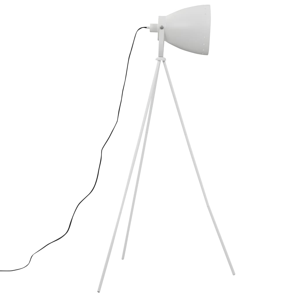 vidaXL Trikojis pastatomas šviestuvas, baltos spalvos, metalas, E27
