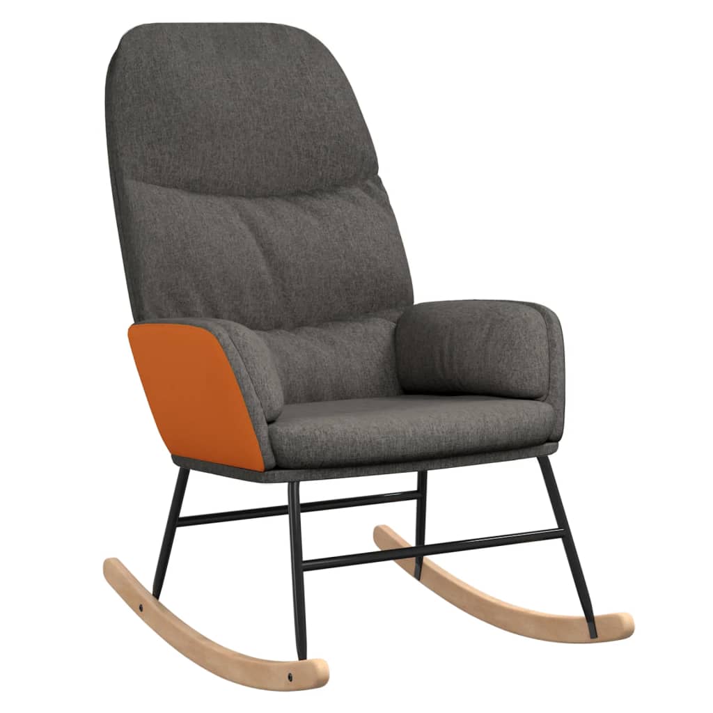 vidaXL Supama kėdė, tamsiai pilkos spalvos, audinys